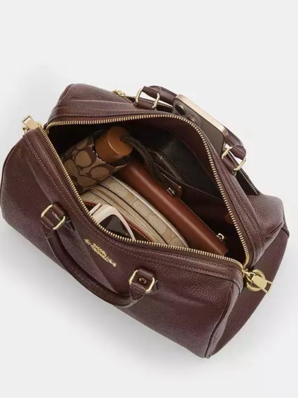 Coach Large Rowan in Maple with Gold Hardware - Picture 3 of 9